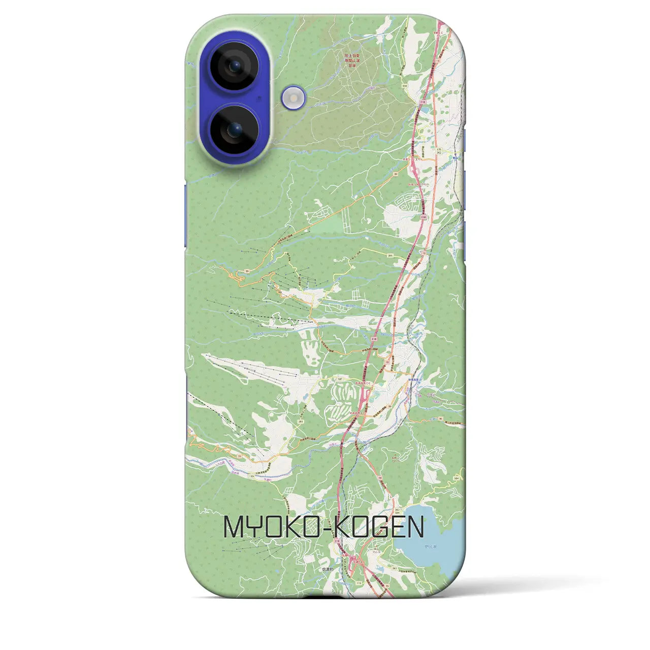 【妙高高原(新潟県)】地図柄iPhoneケース(バックカバータイプ)ナチュラル・iPhone 16 Pro Max 用