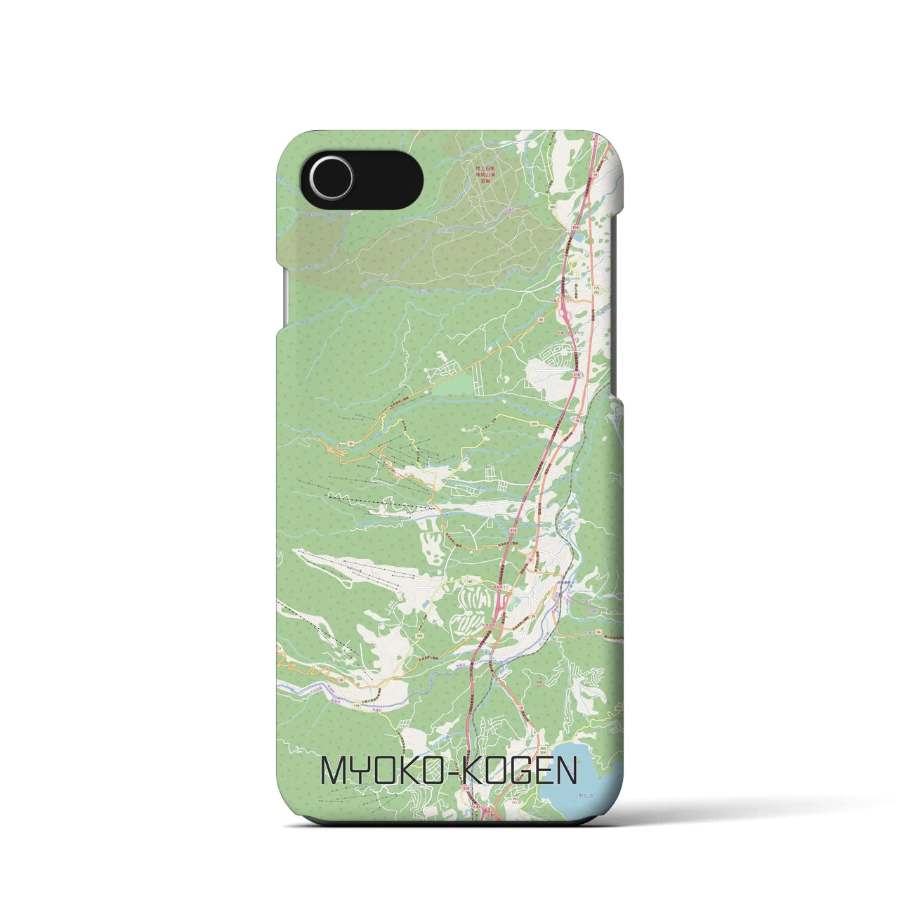 【妙高高原(新潟県)】地図柄iPhoneケース(バックカバータイプ)