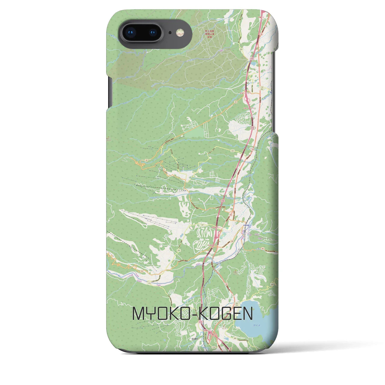 【妙高高原(新潟県)】地図柄iPhoneケース(バックカバータイプ)