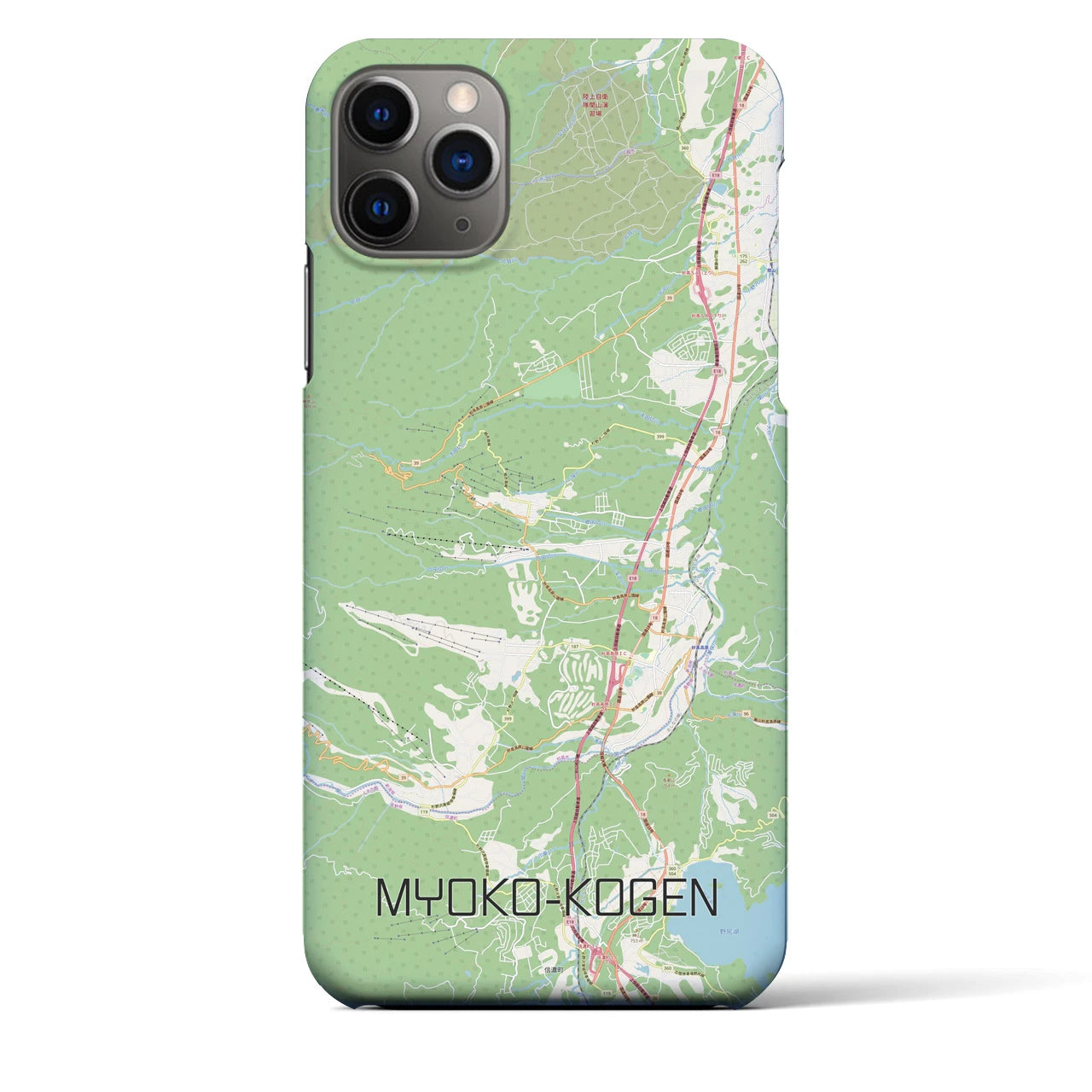 【妙高高原(新潟県)】地図柄iPhoneケース(バックカバータイプ)
