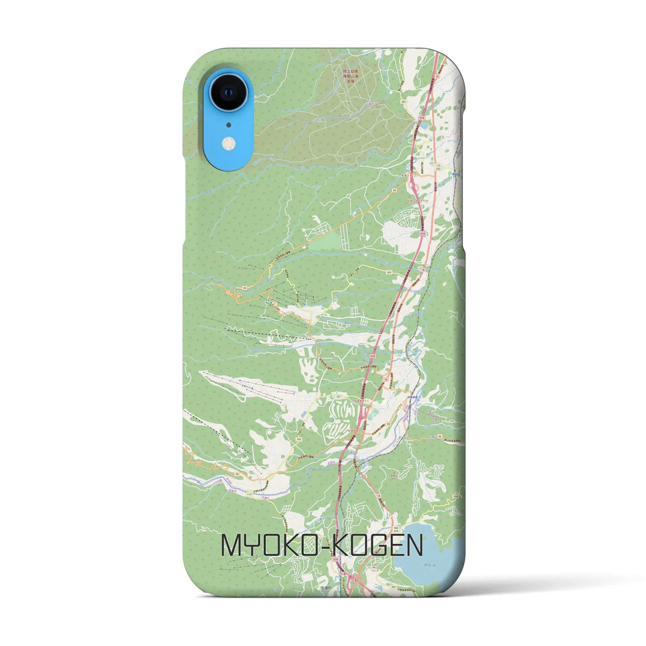 【妙高高原(新潟県)】地図柄iPhoneケース(バックカバータイプ)