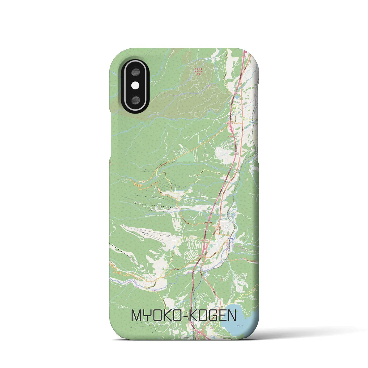 【妙高高原(新潟県)】地図柄iPhoneケース(バックカバータイプ)