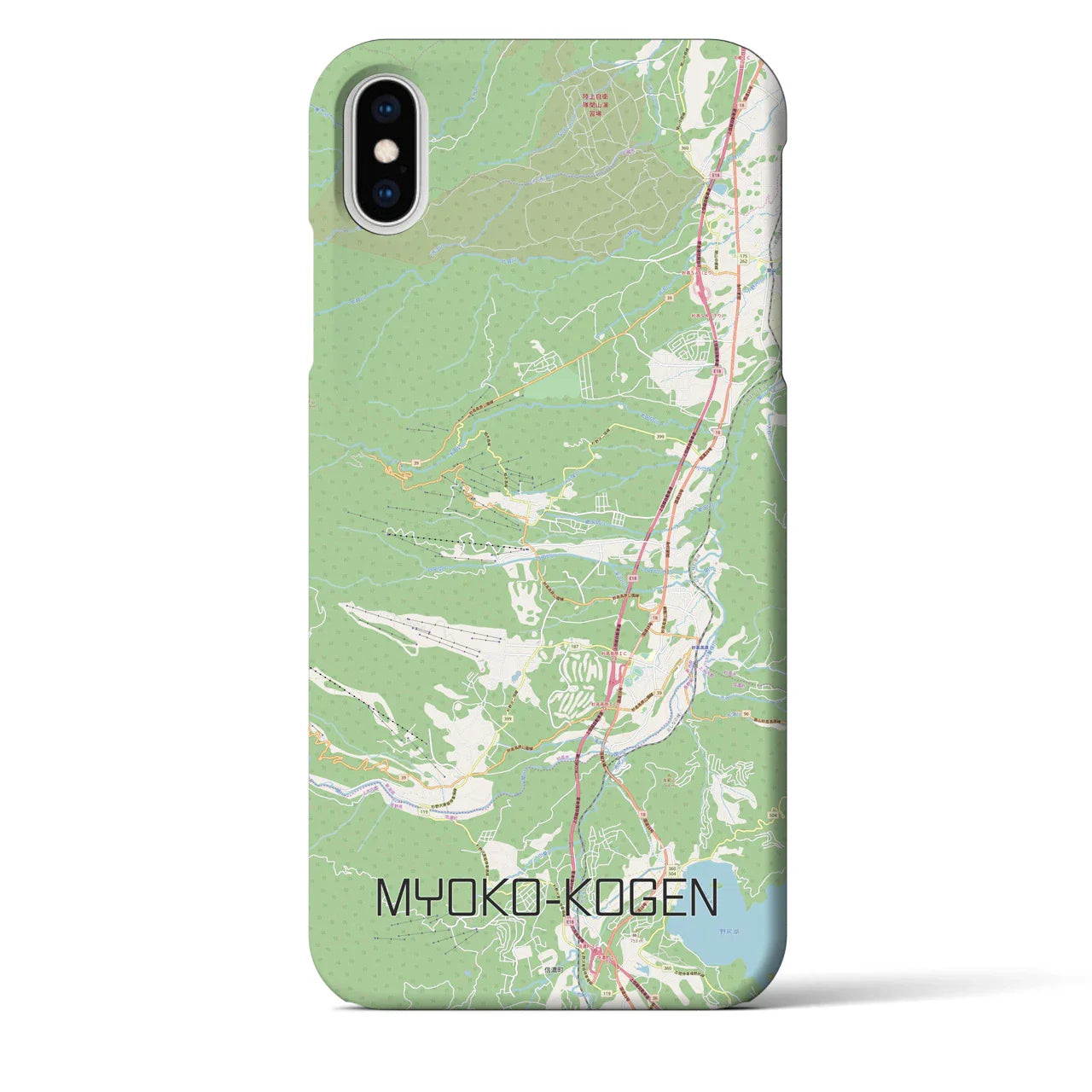 【妙高高原(新潟県)】地図柄iPhoneケース(バックカバータイプ)