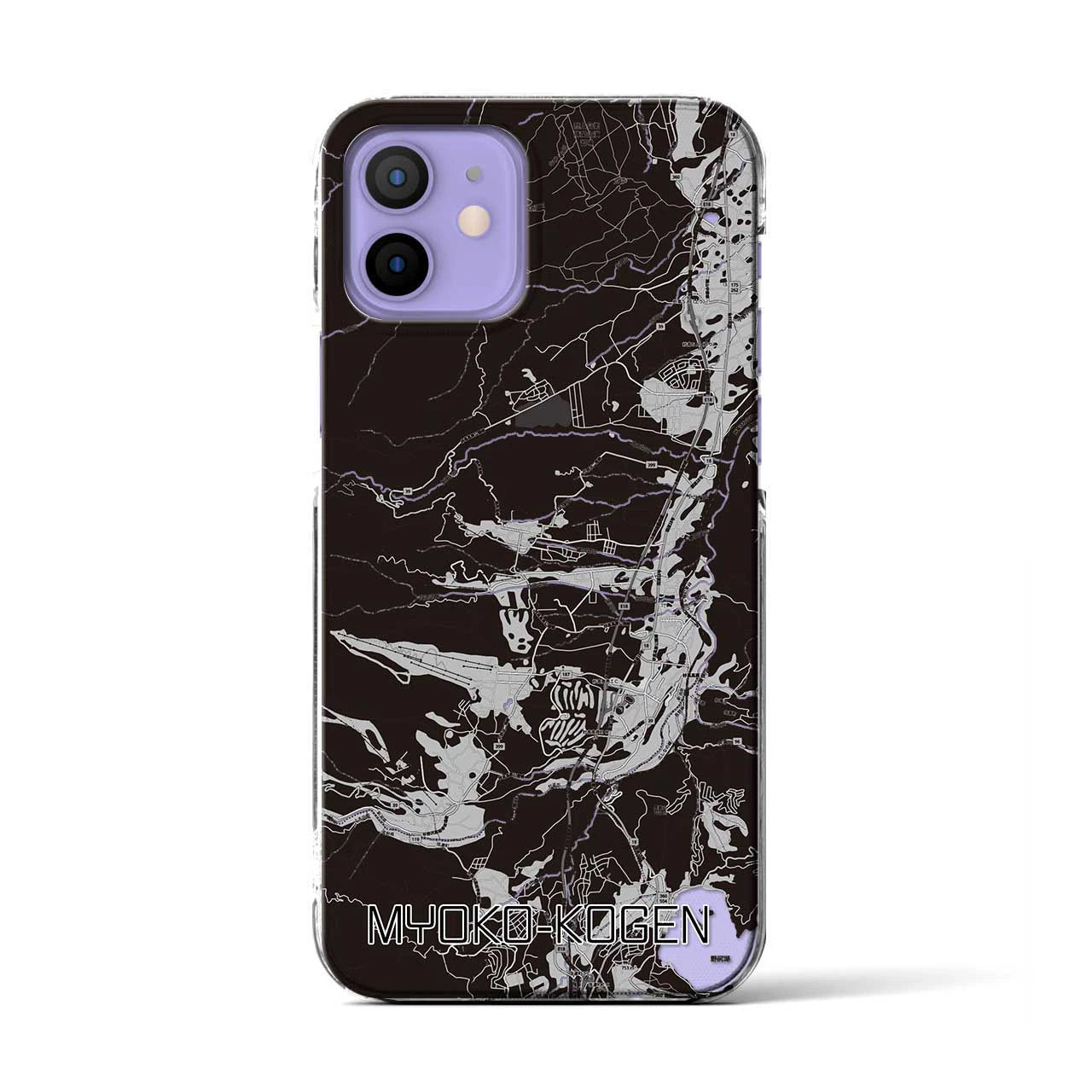 【妙高高原(新潟県)】地図柄iPhoneケース(クリアタイプ)