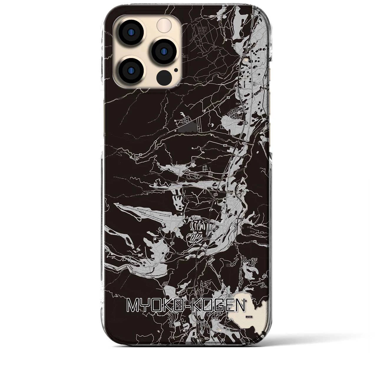 【妙高高原(新潟県)】地図柄iPhoneケース(クリアタイプ)