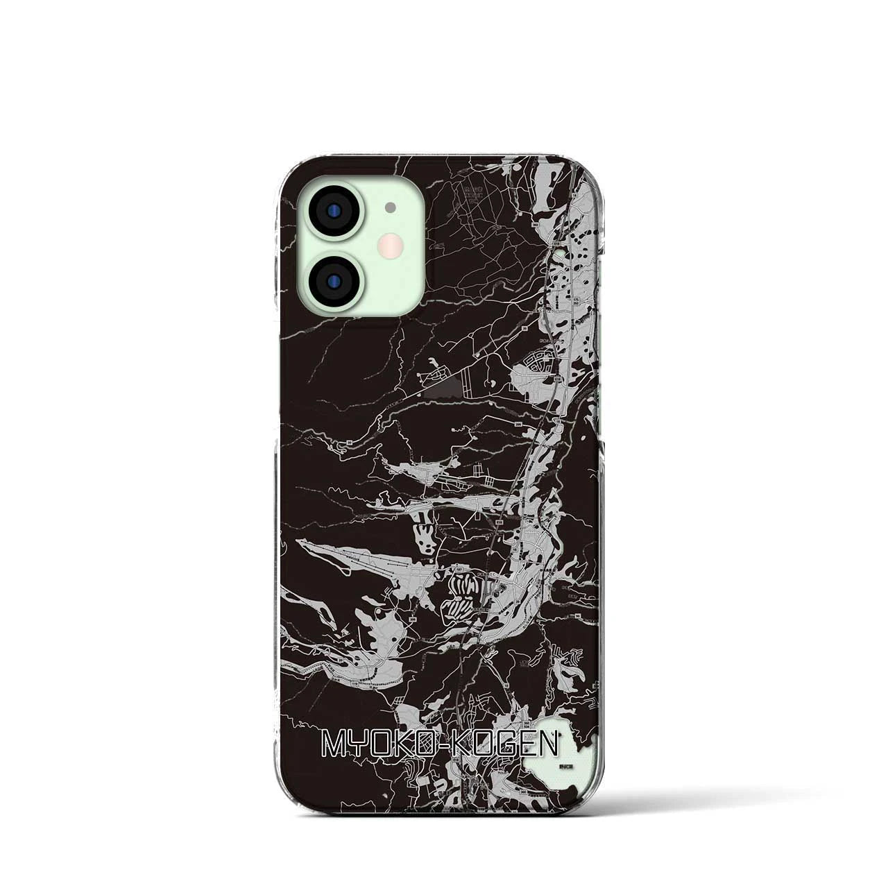 【妙高高原(新潟県)】地図柄iPhoneケース(クリアタイプ)