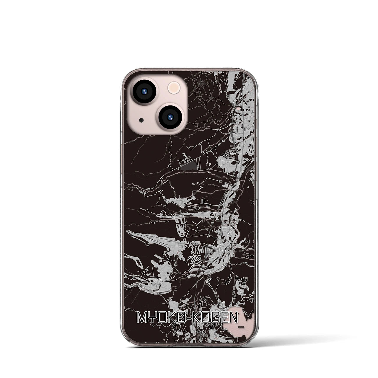 【妙高高原(新潟県)】地図柄iPhoneケース(クリアタイプ)