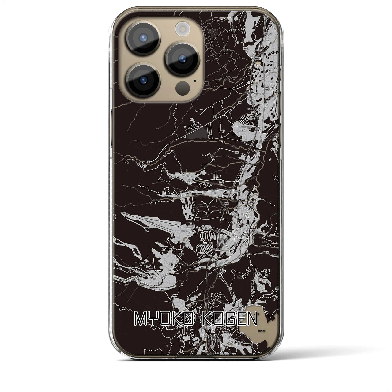 【妙高高原(新潟県)】地図柄iPhoneケース(クリアタイプ)