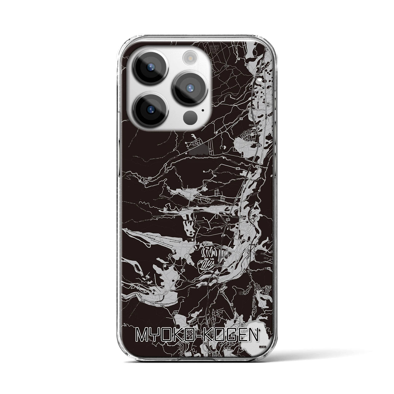 【妙高高原(新潟県)】地図柄iPhoneケース(クリアタイプ)