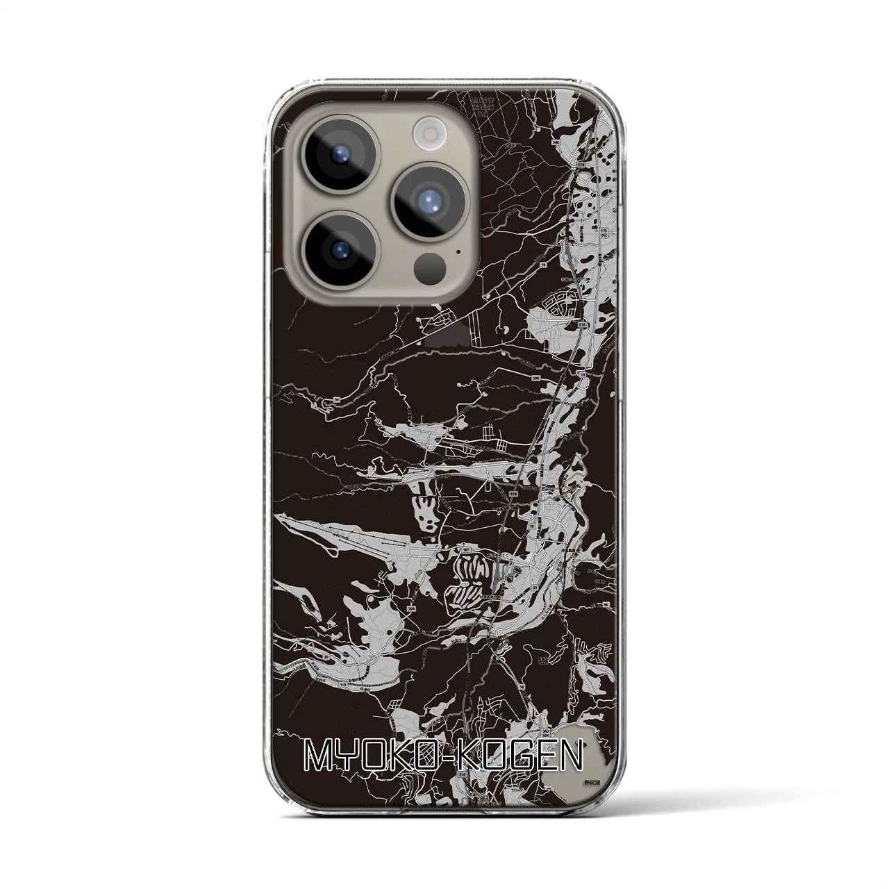 【妙高高原(新潟県)】地図柄iPhoneケース(クリアタイプ)