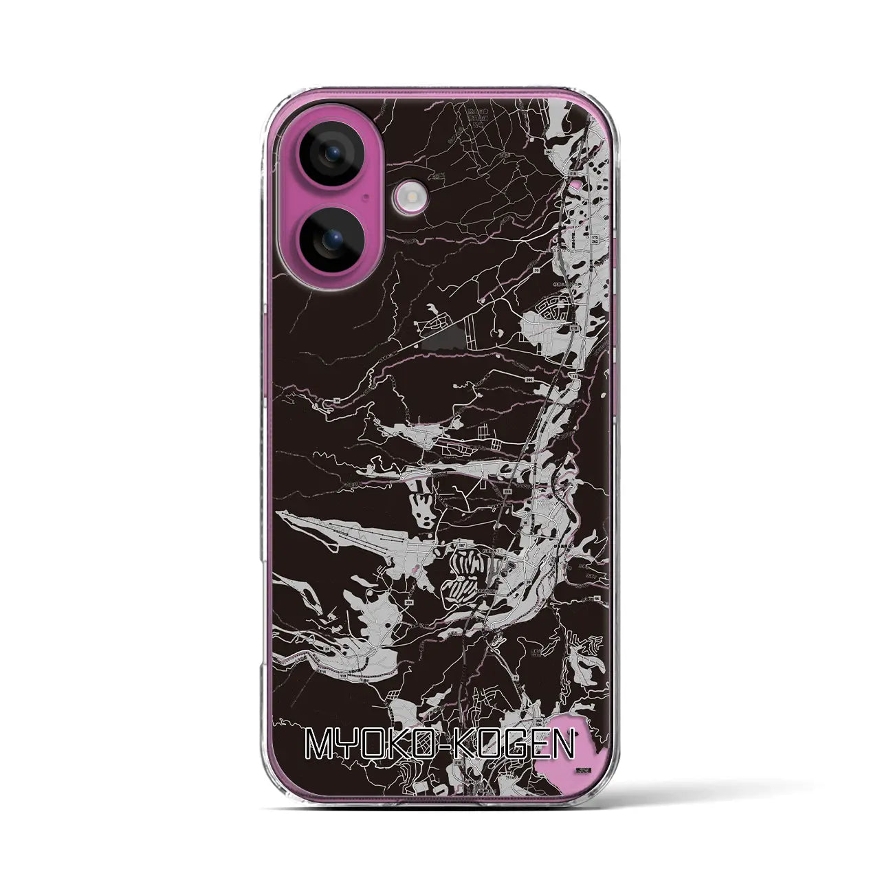 【妙高高原(新潟県)】地図柄iPhoneケース(クリアタイプ)