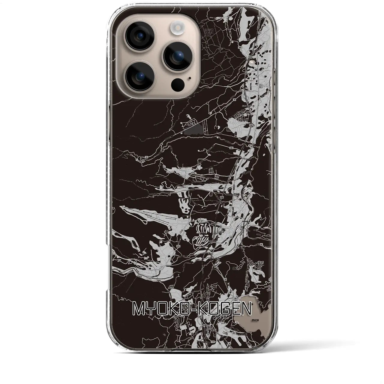 【妙高高原(新潟県)】地図柄iPhoneケース(クリアタイプ)