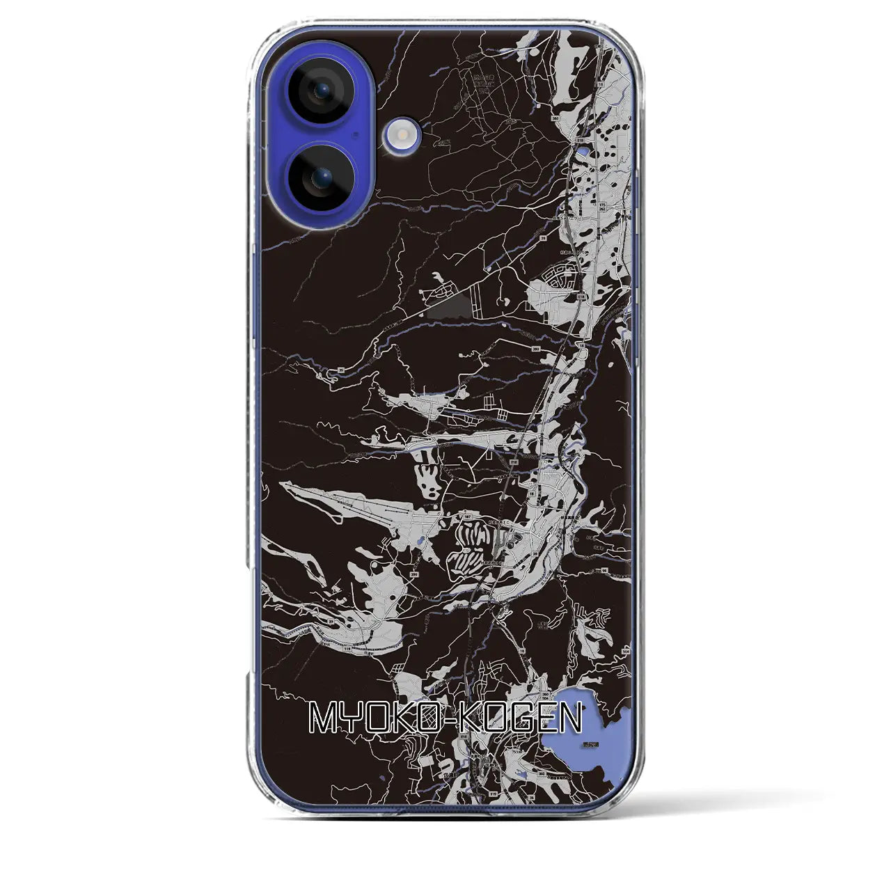 【妙高高原(新潟県)】地図柄iPhoneケース(クリアタイプ)