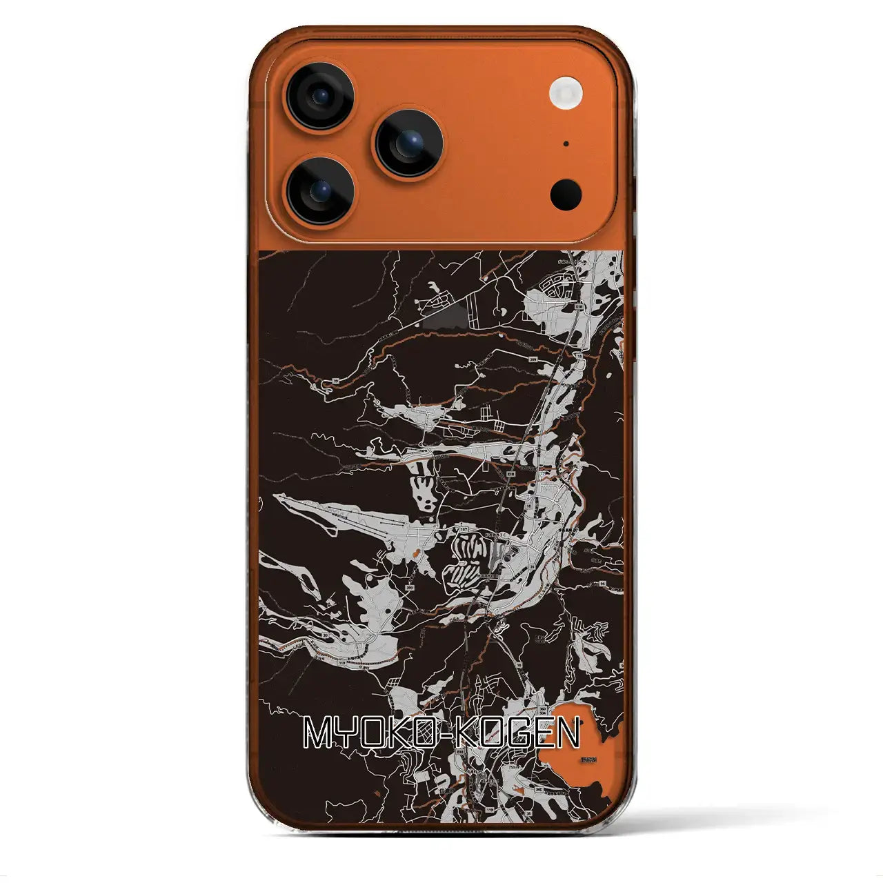 【妙高高原(新潟県)】地図柄iPhoneケース(クリアタイプ)