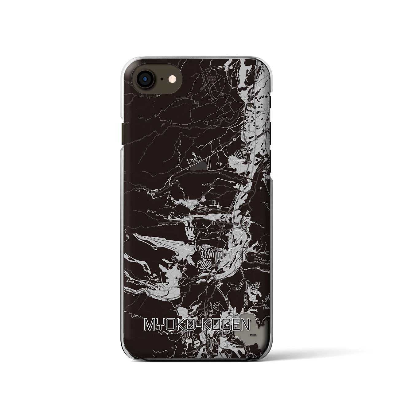 【妙高高原(新潟県)】地図柄iPhoneケース(クリアタイプ)