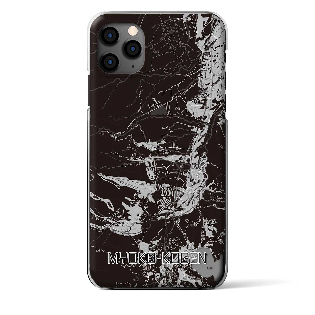 【妙高高原(新潟県)】地図柄iPhoneケース(クリアタイプ)