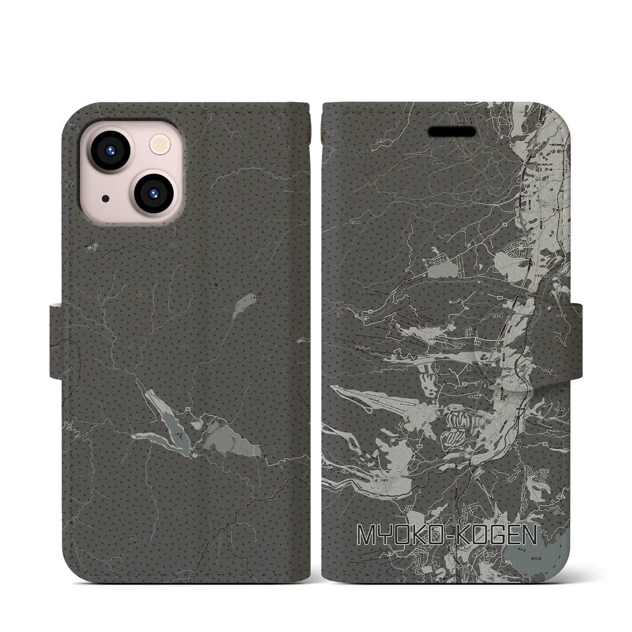 【妙高高原(新潟県)】地図柄iPhoneケース(手帳タイプ)