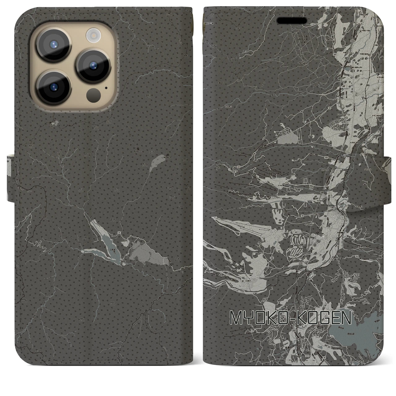 【妙高高原(新潟県)】地図柄iPhoneケース(手帳タイプ)