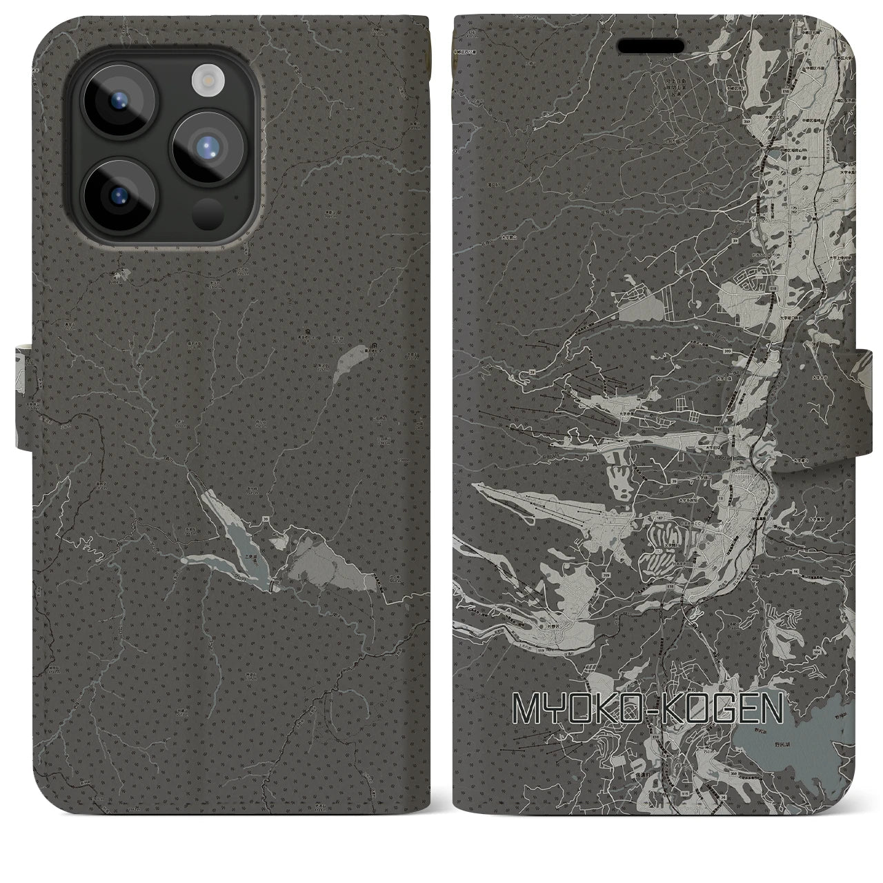 【妙高高原(新潟県)】地図柄iPhoneケース(手帳タイプ)