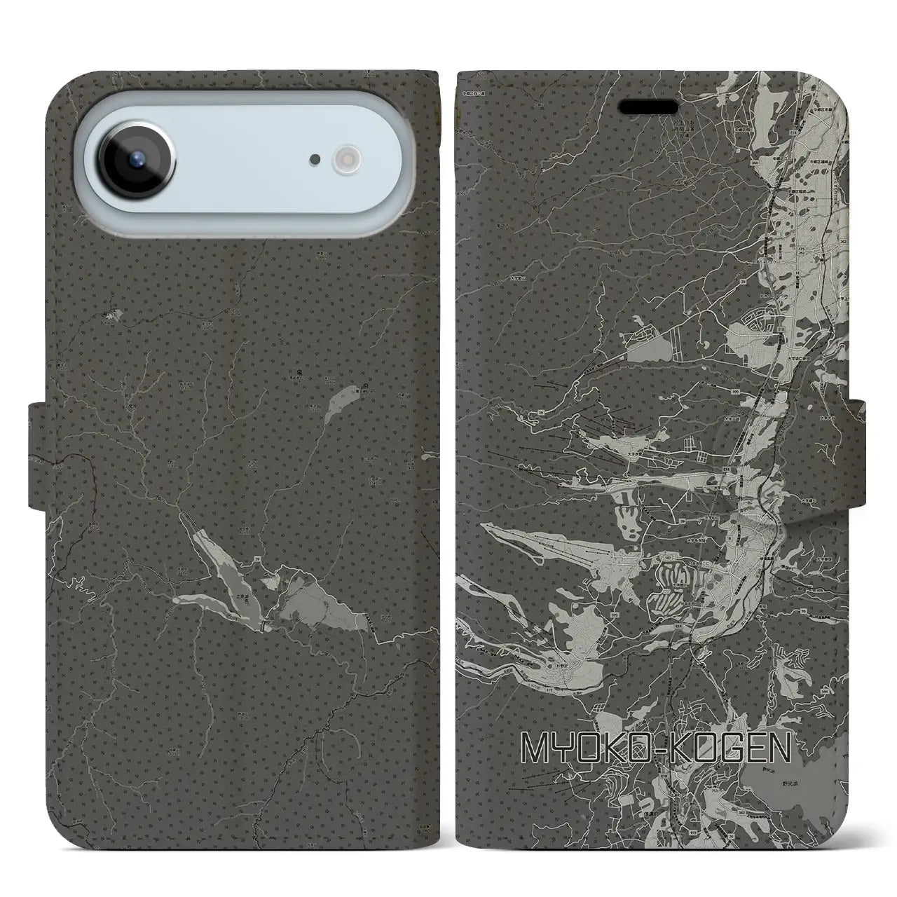 【妙高高原(新潟県)】地図柄iPhoneケース(手帳タイプ)