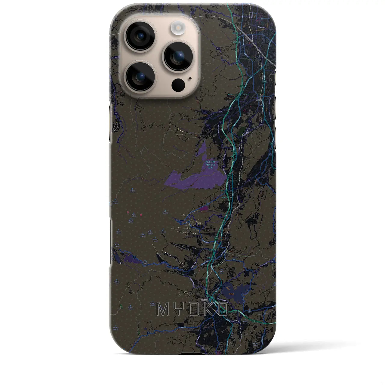 【妙高(新潟県)】地図柄iPhoneケース(バックカバータイプ)