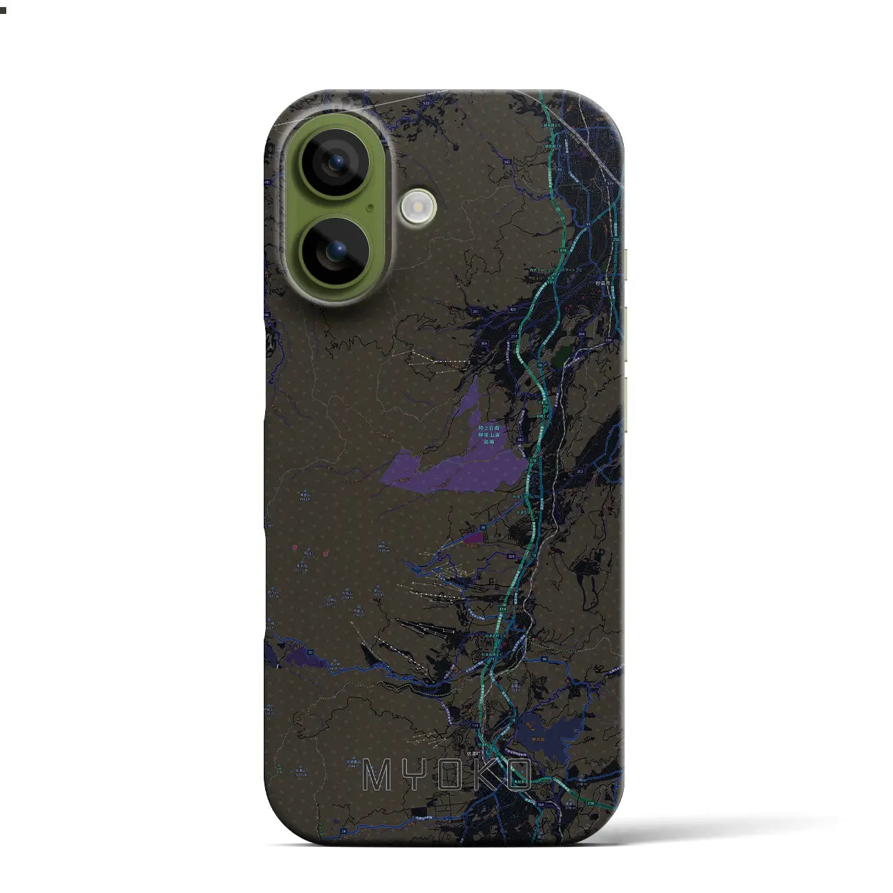 【妙高(新潟県)】地図柄iPhoneケース(バックカバータイプ)