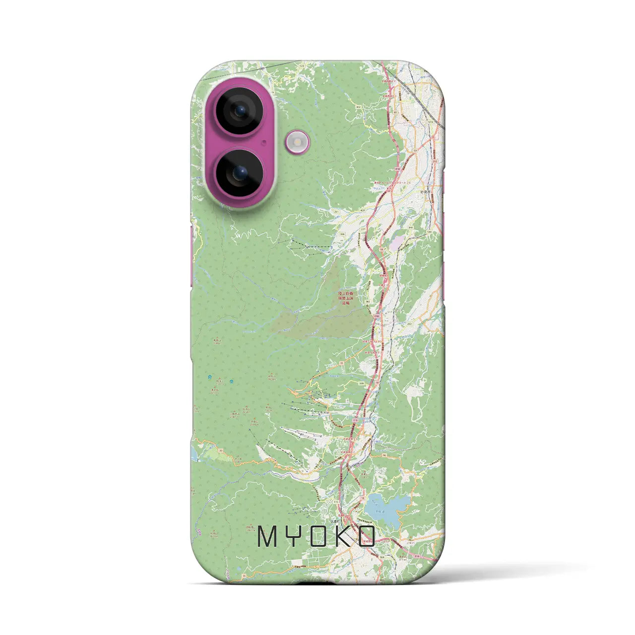 【妙高(新潟県)】地図柄iPhoneケース(バックカバータイプ)