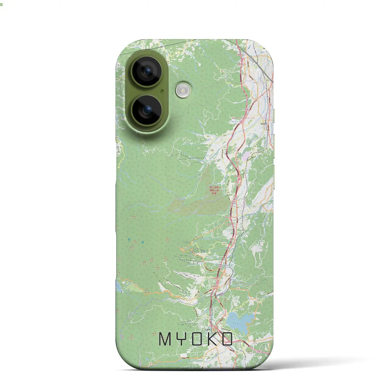 【妙高(新潟県)】地図柄iPhoneケース(バックカバータイプ)