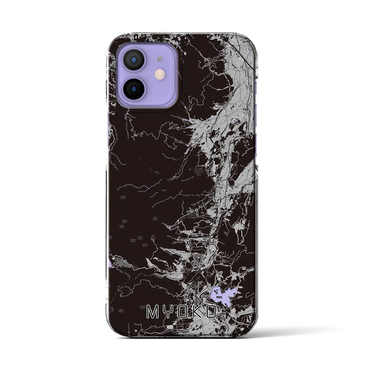 【妙高(新潟県)】地図柄iPhoneケース(クリアタイプ)