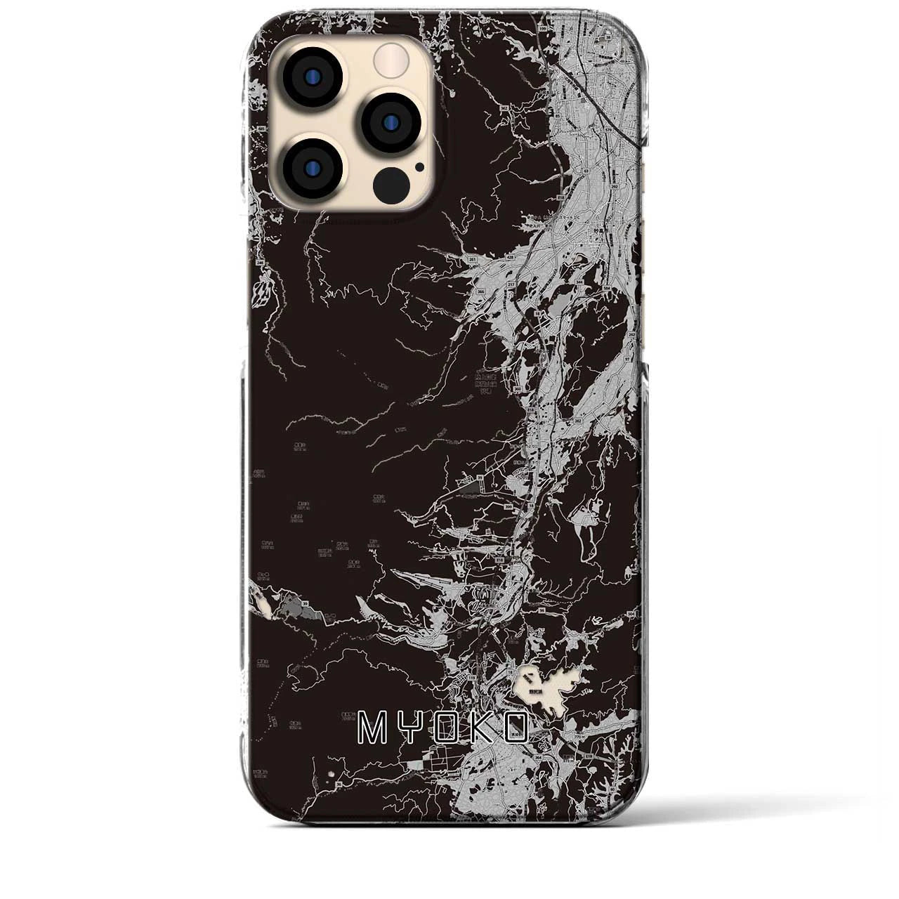 【妙高(新潟県)】地図柄iPhoneケース(クリアタイプ)