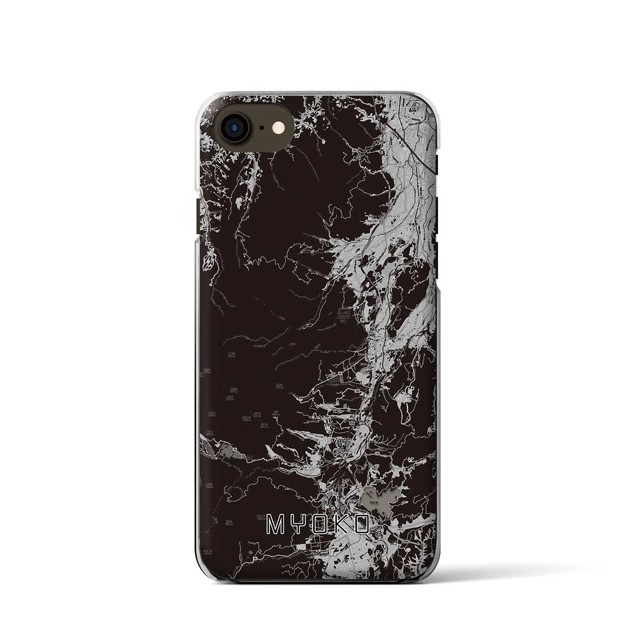 【妙高(新潟県)】地図柄iPhoneケース(クリアタイプ)