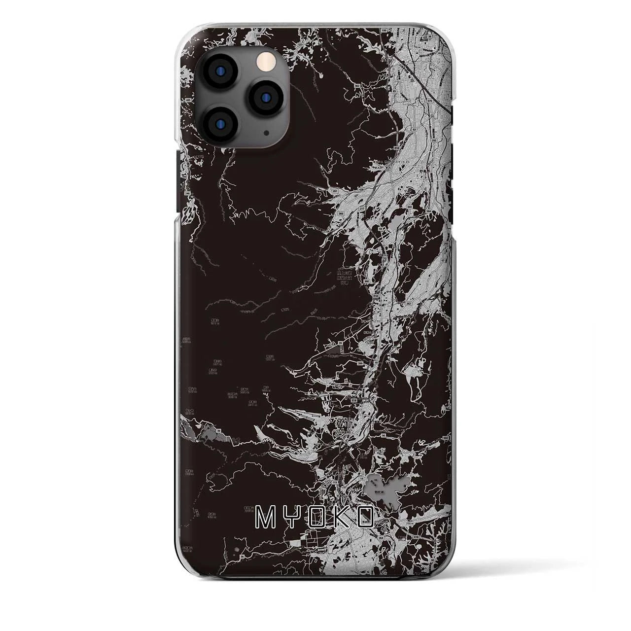 【妙高(新潟県)】地図柄iPhoneケース(クリアタイプ)