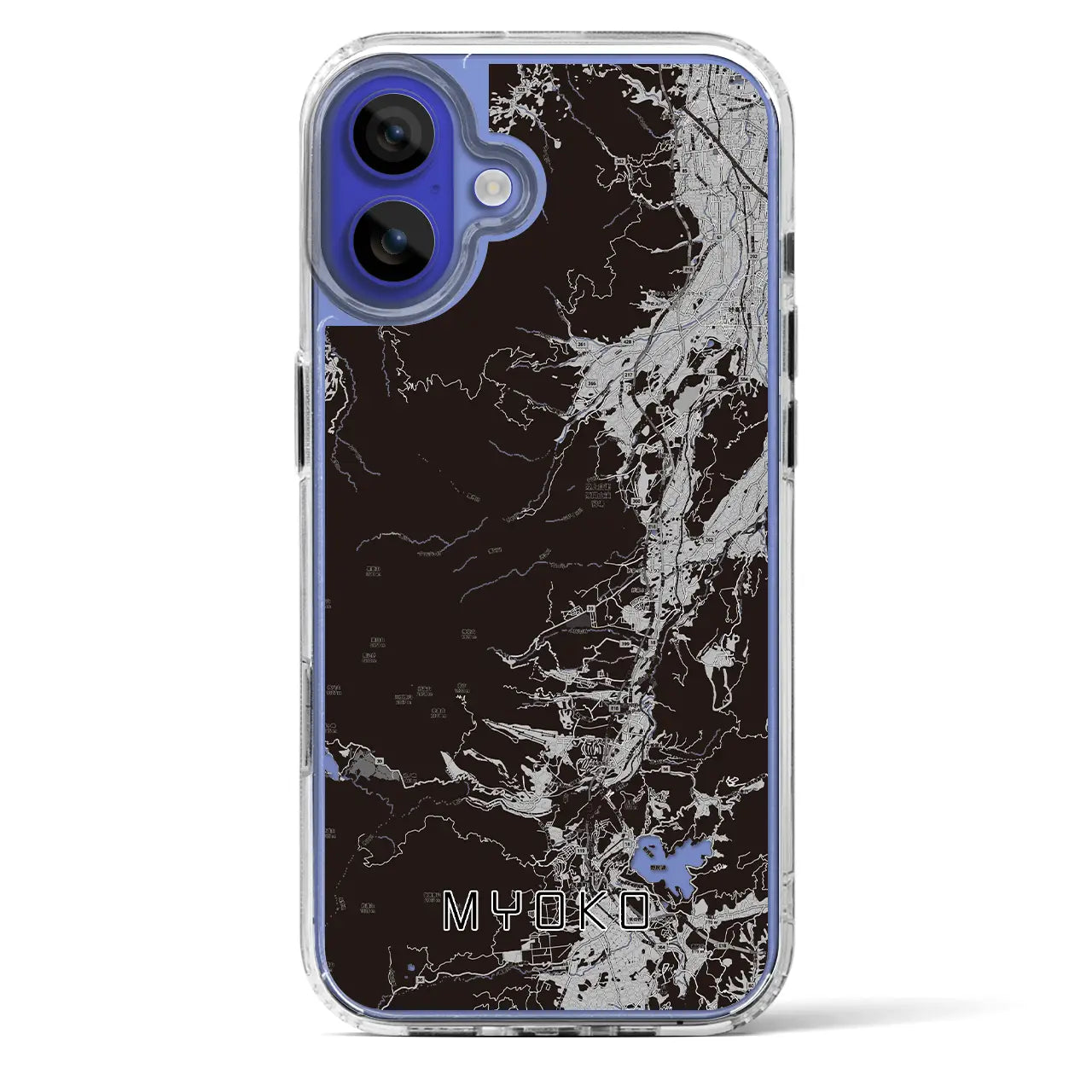 【妙高(新潟県)】地図柄iPhoneケース(MagSafeタイプ)