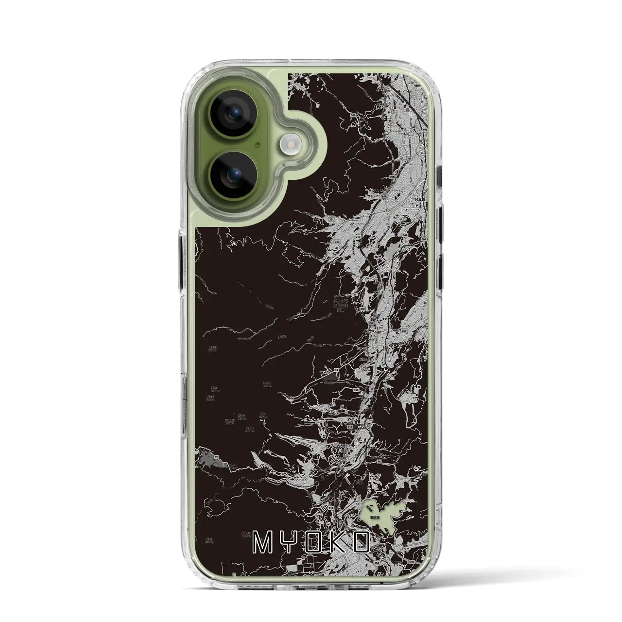 【妙高(新潟県)】地図柄iPhoneケース(MagSafeタイプ)