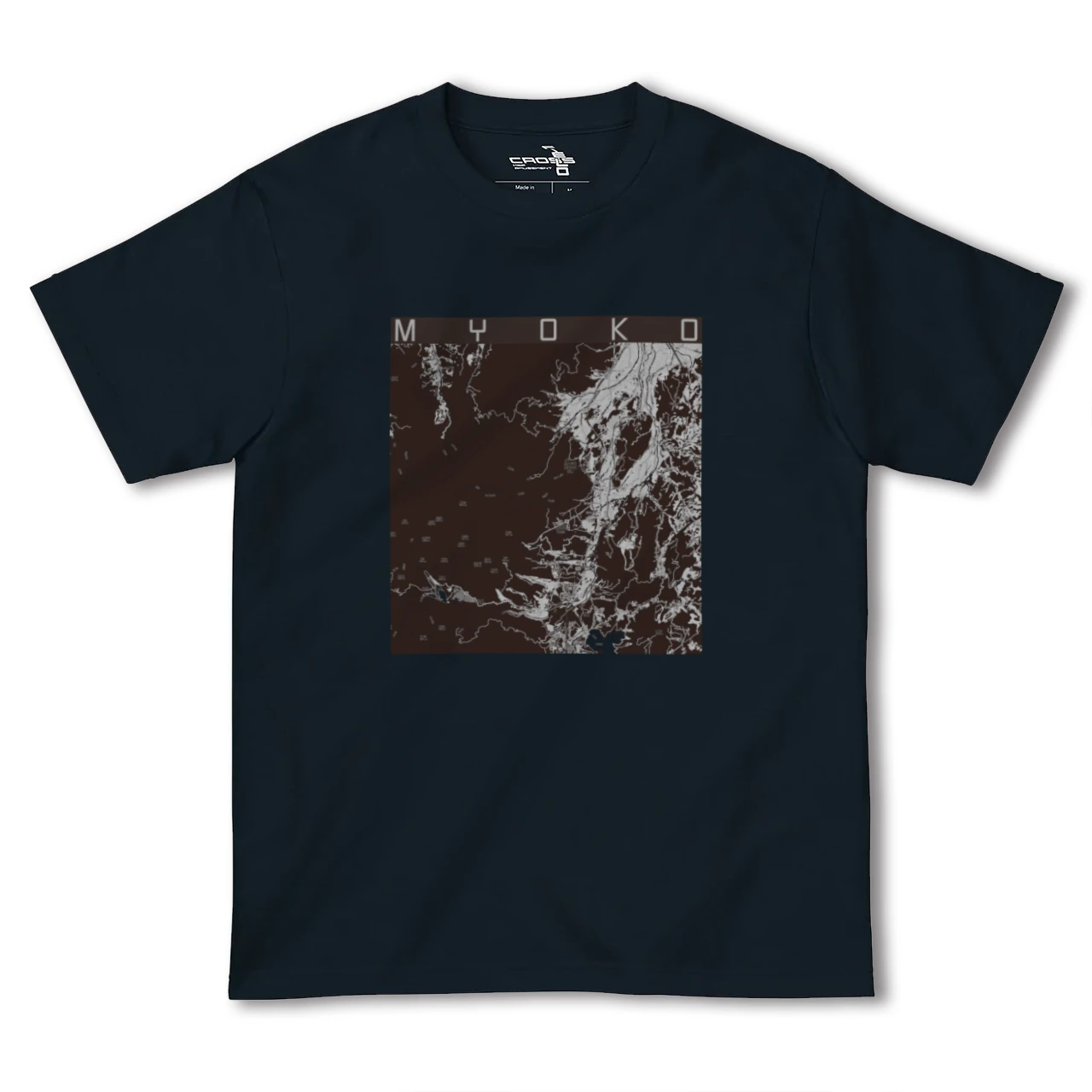 【妙高(新潟県)】地図柄ヘビーウェイトTシャツ