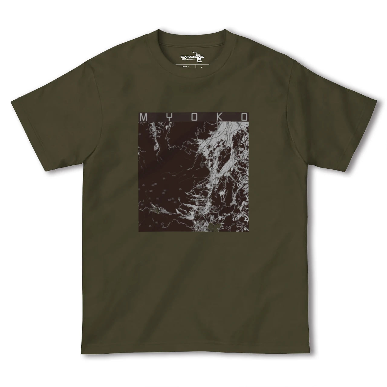 【妙高(新潟県)】地図柄ヘビーウェイトTシャツ
