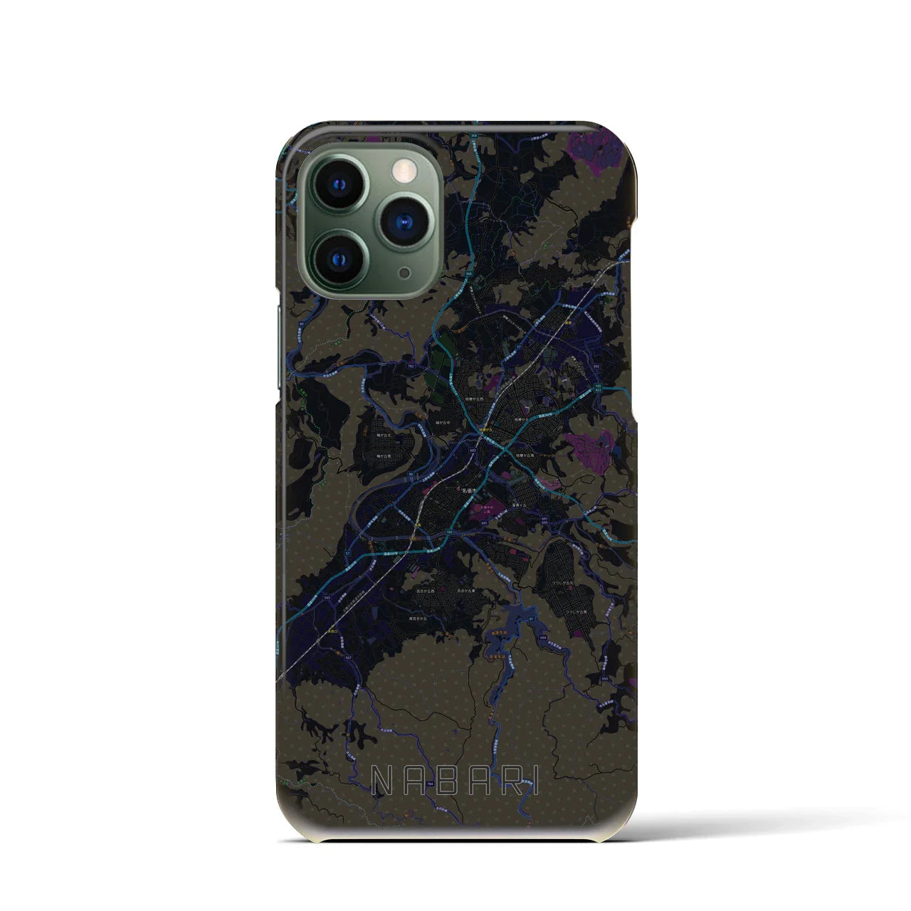 【名張(三重県)】地図柄iPhoneケース(バックカバータイプ)