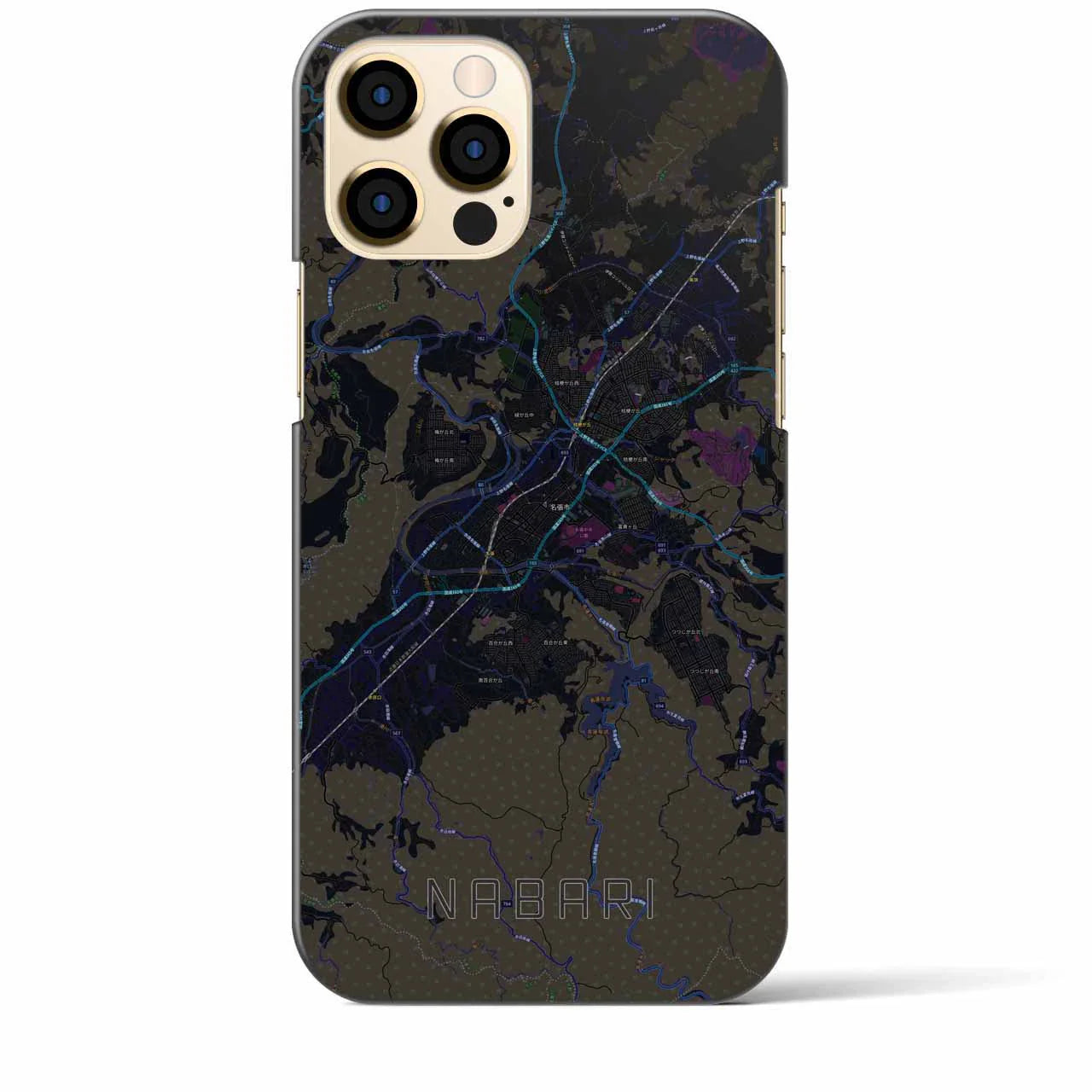 【名張(三重県)】地図柄iPhoneケース(バックカバータイプ)