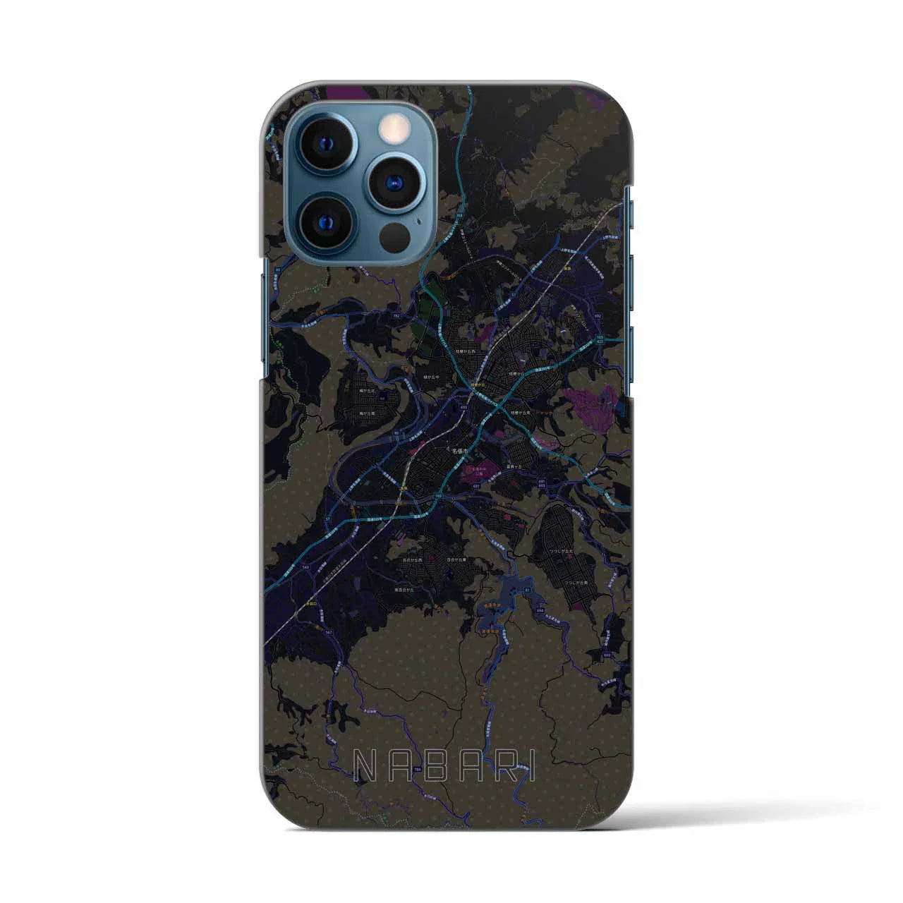 【名張(三重県)】地図柄iPhoneケース(バックカバータイプ)