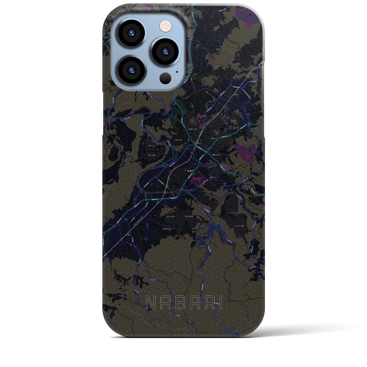 【名張(三重県)】地図柄iPhoneケース(バックカバータイプ)