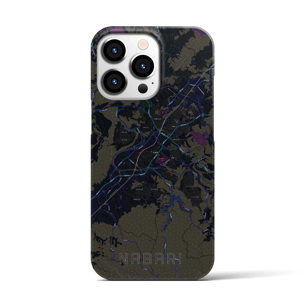 【名張(三重県)】地図柄iPhoneケース(バックカバータイプ)