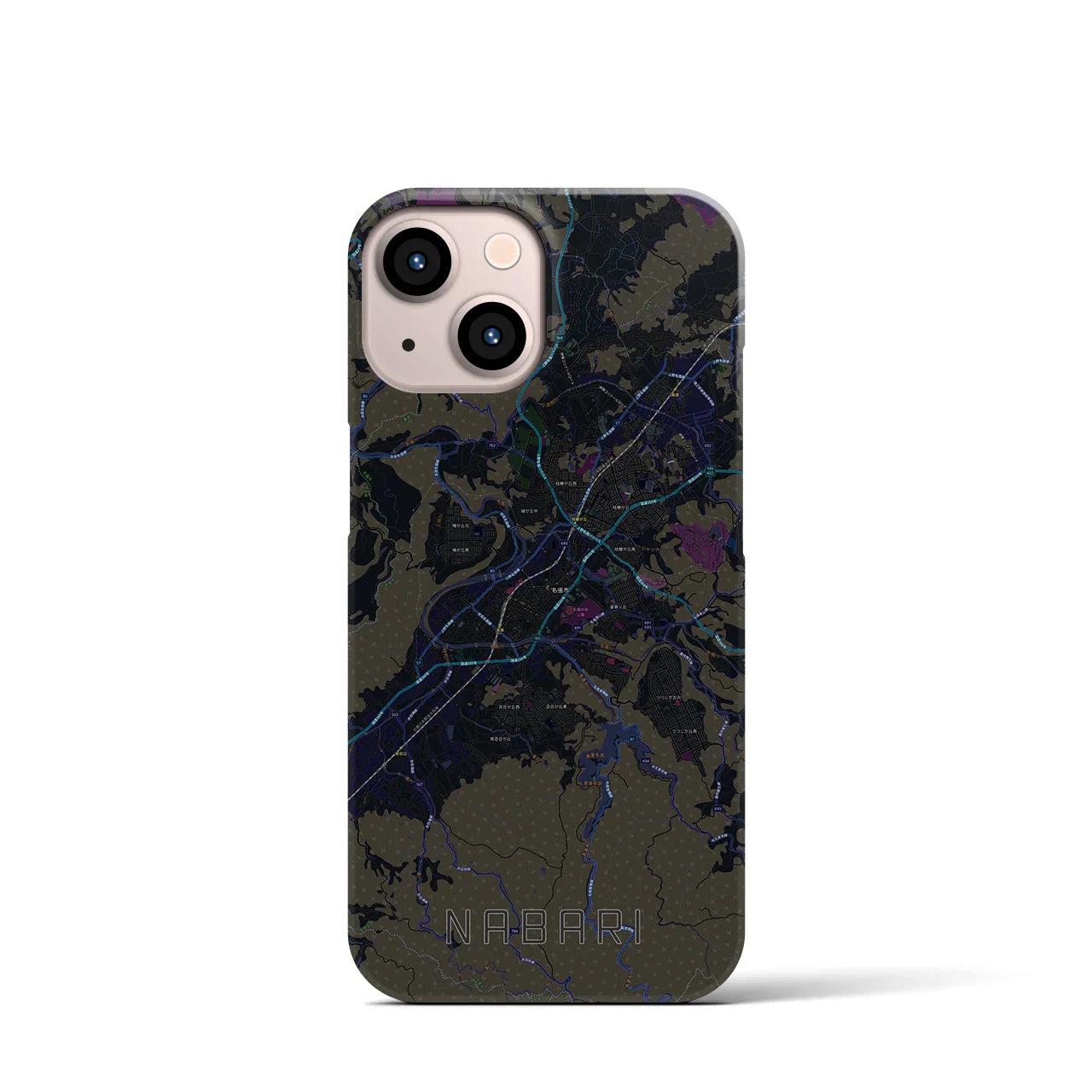 【名張(三重県)】地図柄iPhoneケース(バックカバータイプ)