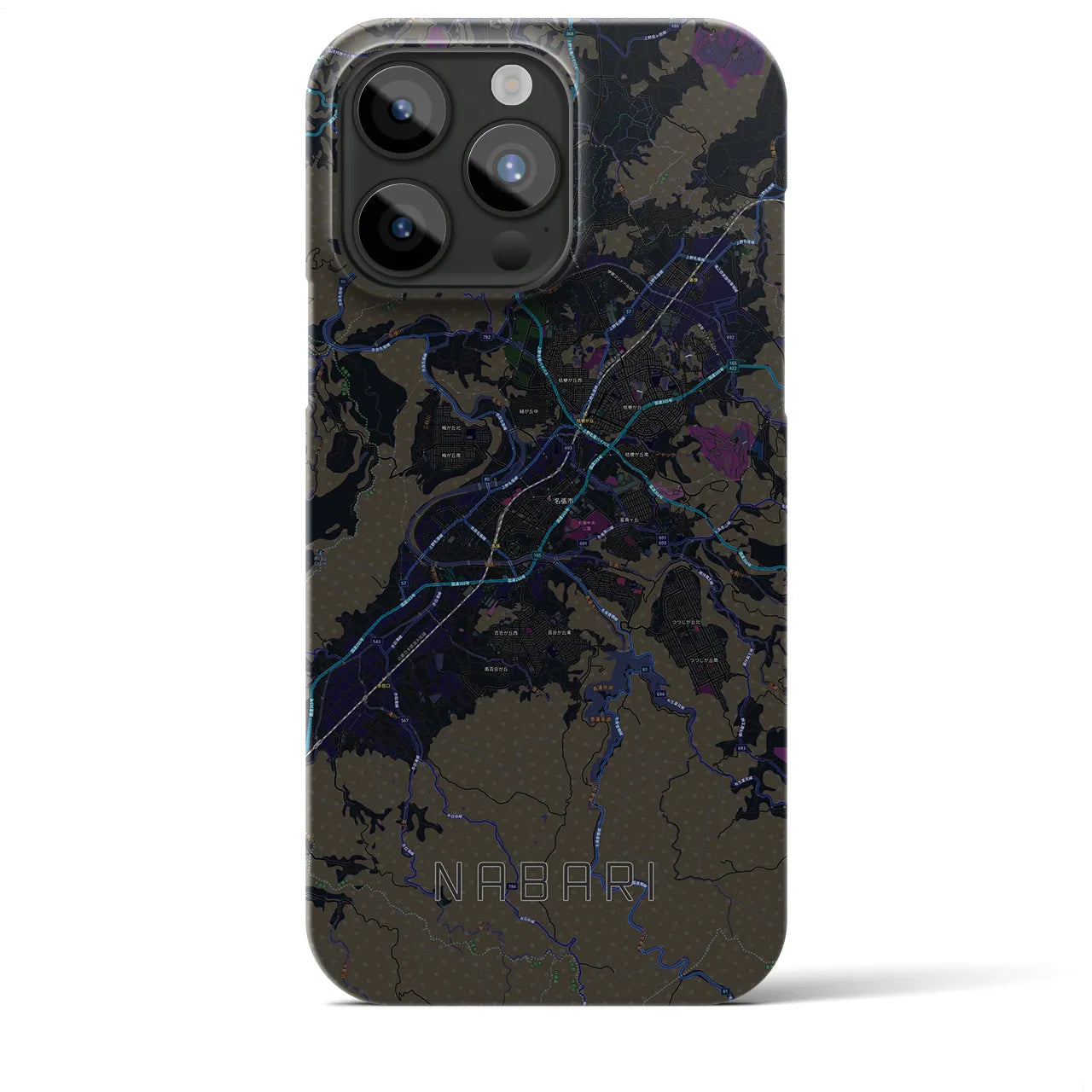 【名張(三重県)】地図柄iPhoneケース(バックカバータイプ)