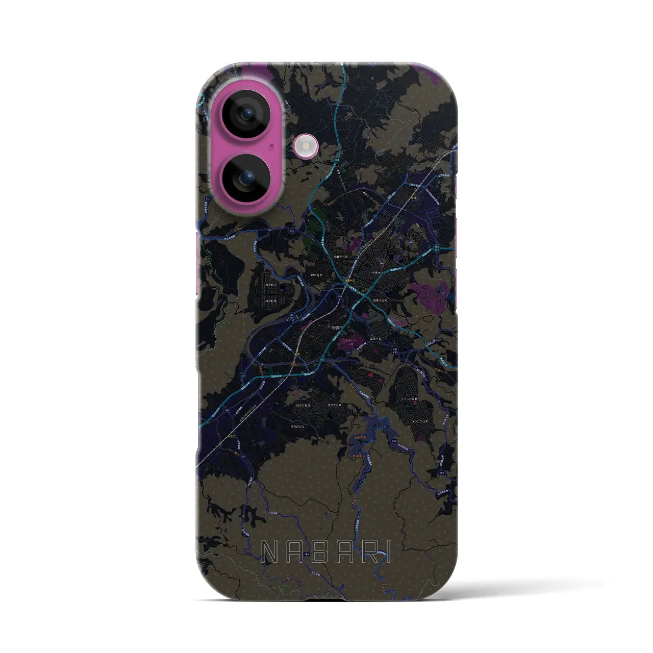 【名張(三重県)】地図柄iPhoneケース(バックカバータイプ)
