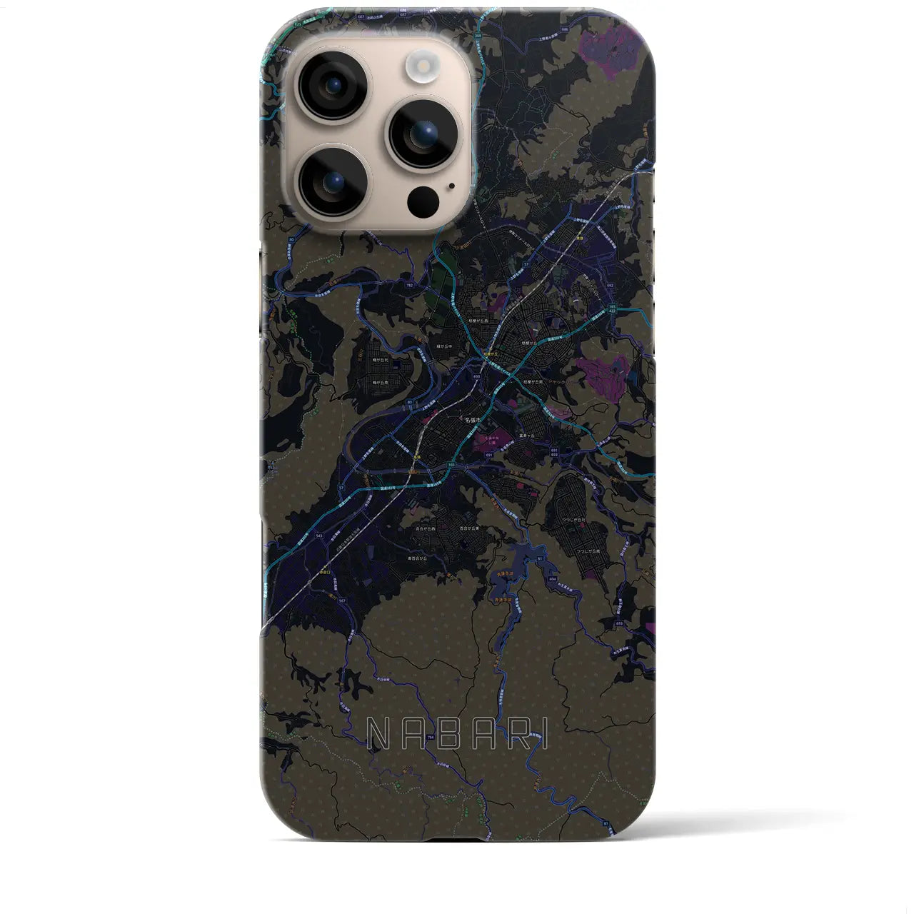 【名張(三重県)】地図柄iPhoneケース(バックカバータイプ)