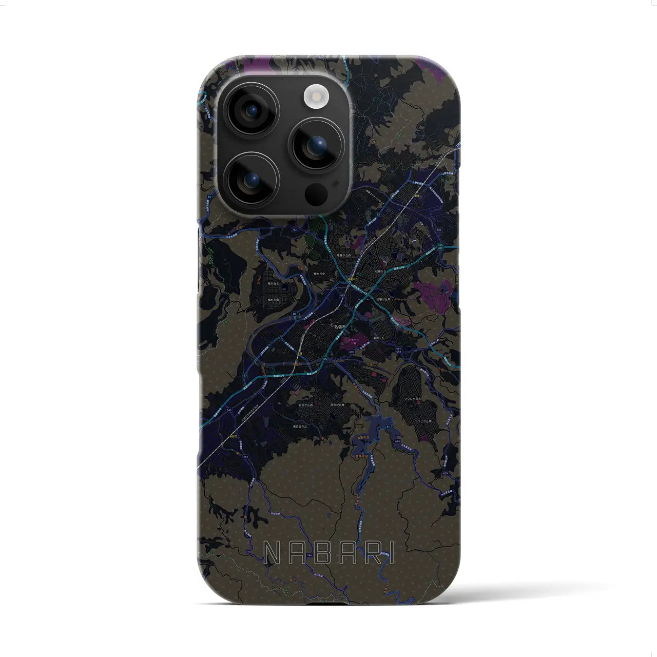 【名張(三重県)】地図柄iPhoneケース(バックカバータイプ)