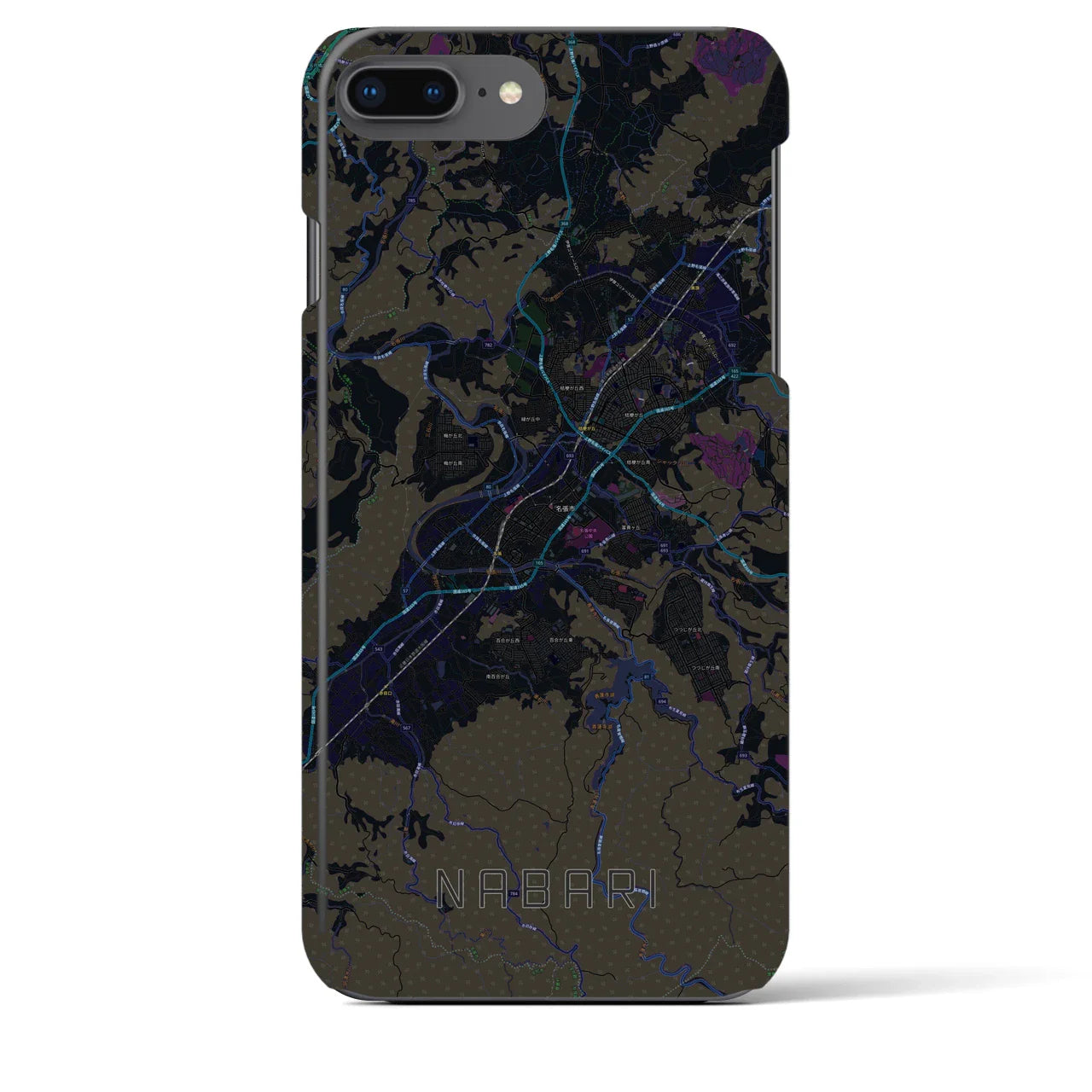 【名張(三重県)】地図柄iPhoneケース(バックカバータイプ)