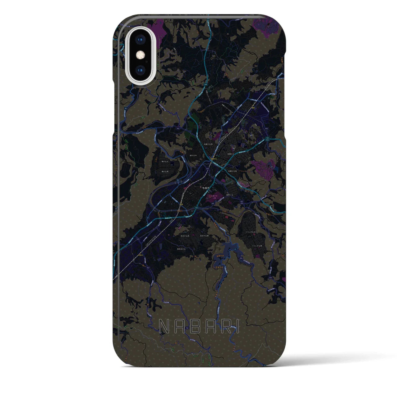 【名張(三重県)】地図柄iPhoneケース(バックカバータイプ)