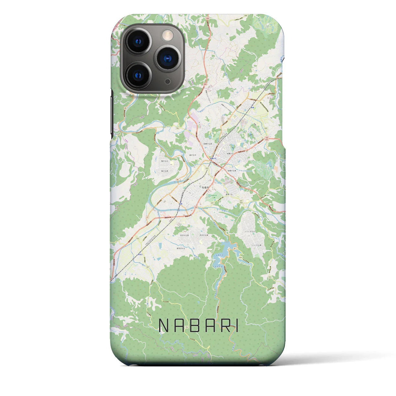 【名張(三重県)】地図柄iPhoneケース(バックカバータイプ)