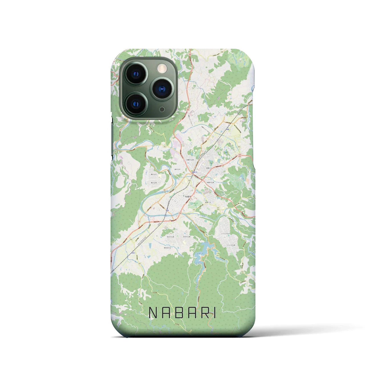 【名張(三重県)】地図柄iPhoneケース(バックカバータイプ)